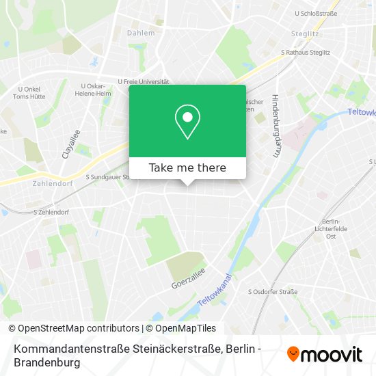 Kommandantenstraße Steinäckerstraße map