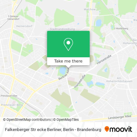 Falkenberger Str ecke Berliner map