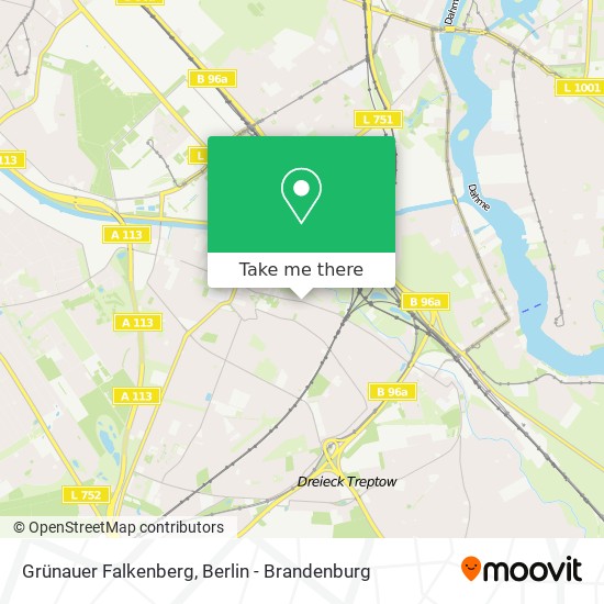 Grünauer Falkenberg map