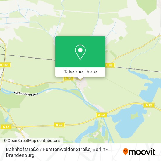 Карта Bahnhofstraße / Fürstenwalder Straße