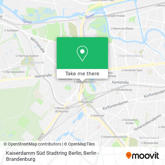 Kaiserdamm Süd Stadtring Berlin map