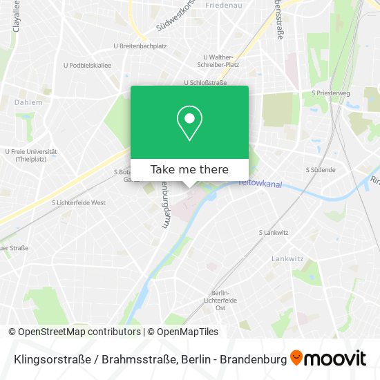 Карта Klingsorstraße / Brahmsstraße