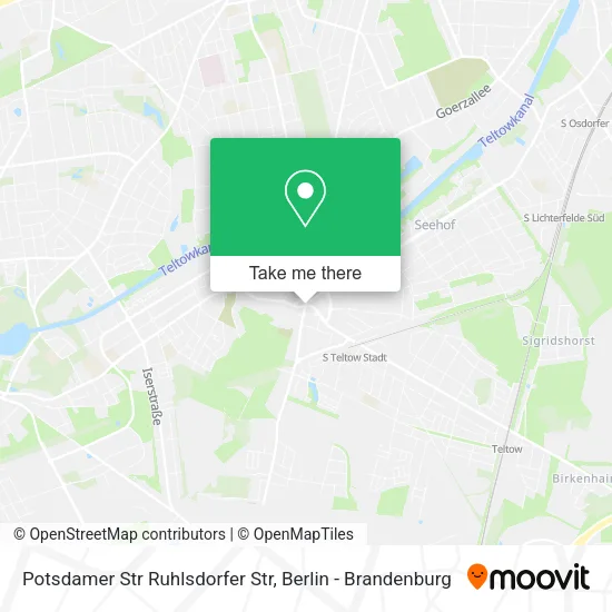Карта Potsdamer Str Ruhlsdorfer Str