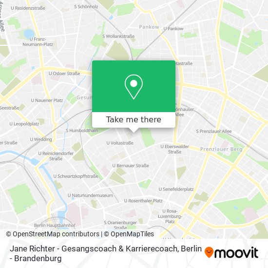 Карта Jane Richter - Gesangscoach & Karrierecoach