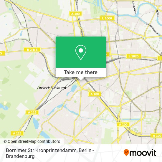 Карта Bornimer Str Kronprinzendamm