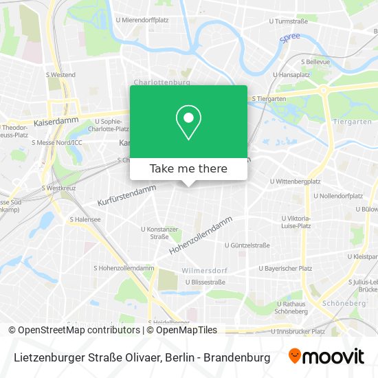 Lietzenburger Straße Olivaer map