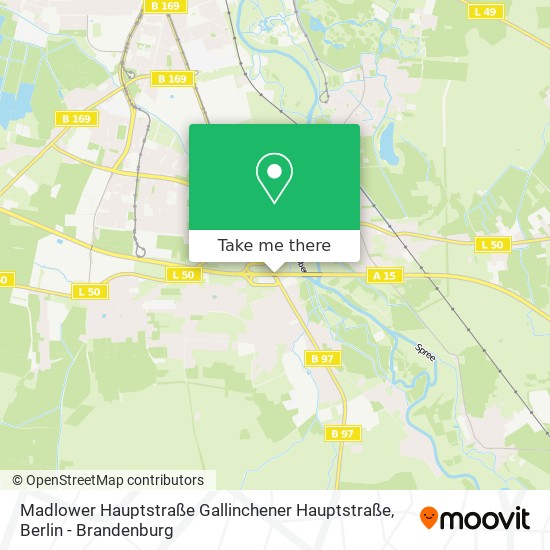 Madlower Hauptstraße Gallinchener Hauptstraße map