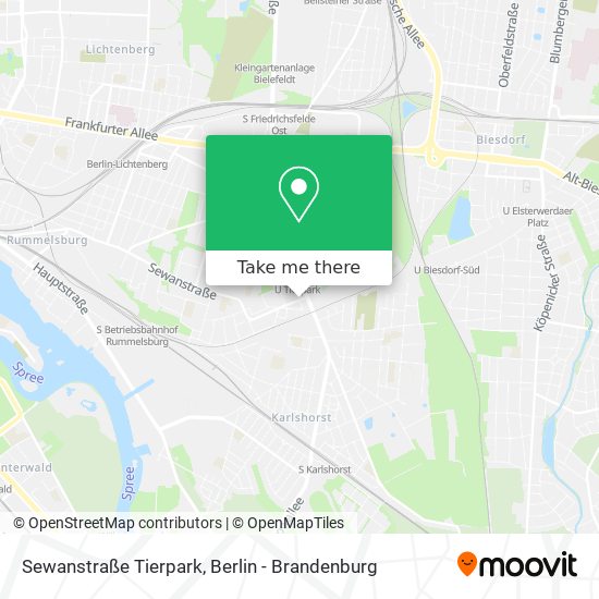 Карта Sewanstraße Tierpark