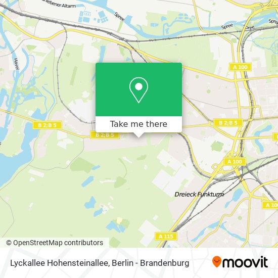 Lyckallee Hohensteinallee map