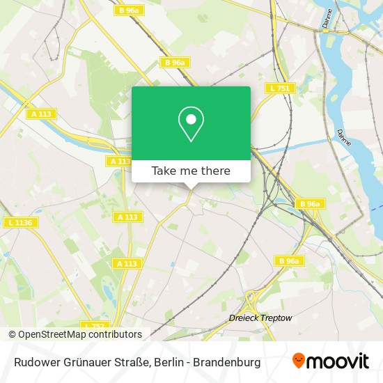 Карта Rudower Grünauer Straße