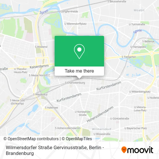 Карта Wilmersdorfer Straße Gervinusstraße