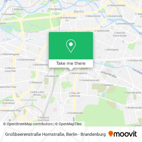 Großbeerenstraße Hornstraße map