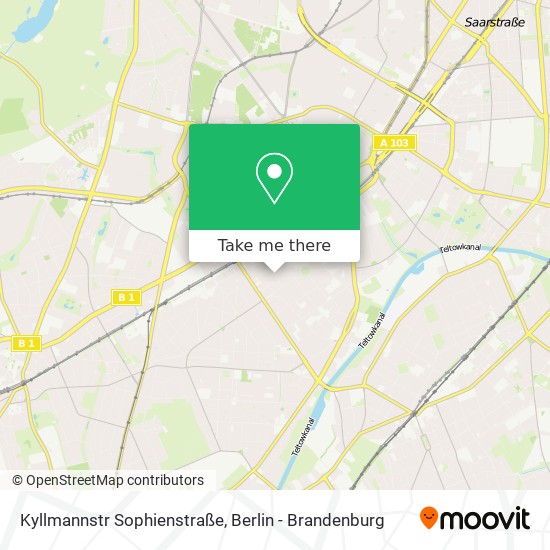 Карта Kyllmannstr Sophienstraße