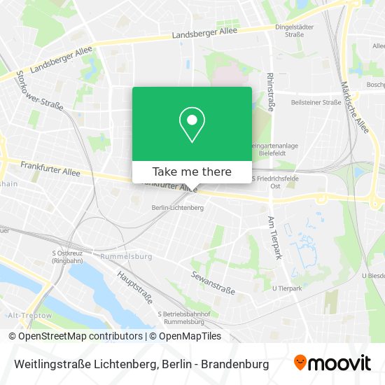 Карта Weitlingstraße Lichtenberg