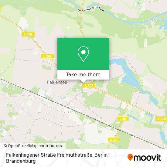 Карта Falkenhagener Straße Freimuthstraße