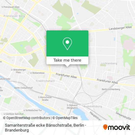 Samariterstraße ecke Bänschstraße map