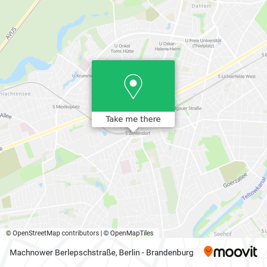 Machnower Berlepschstraße map