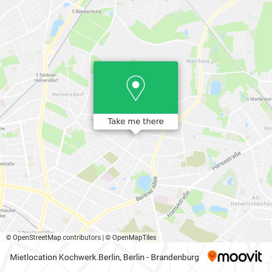 Карта Mietlocation Kochwerk.Berlin