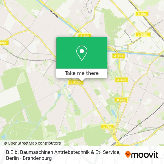 Карта B.E.b. Baumaschinen Antriebstechnik & Et- Service