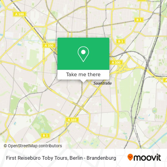 First Reisebüro Toby Tours map