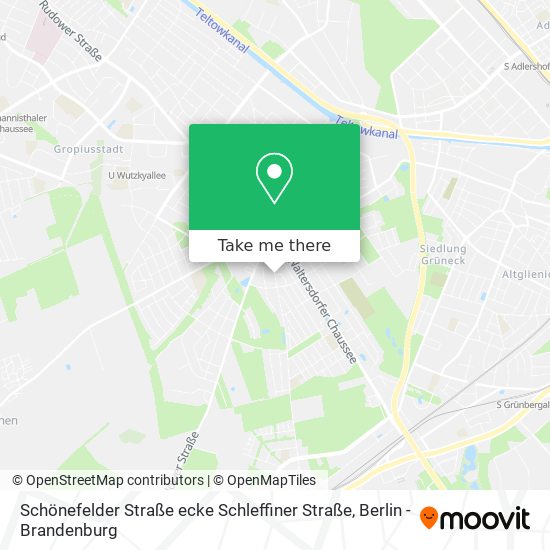 Карта Schönefelder Straße ecke Schleffiner Straße