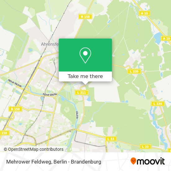 Mehrower Feldweg map