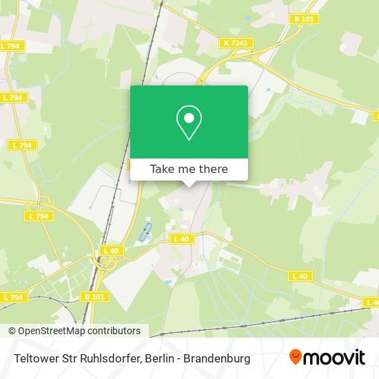 Teltower Str Ruhlsdorfer map