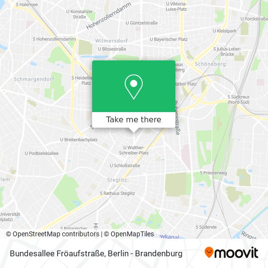 Карта Bundesallee Fröaufstraße