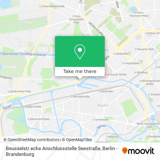 Beusselstr ecke Anschlussstelle Seestraße map