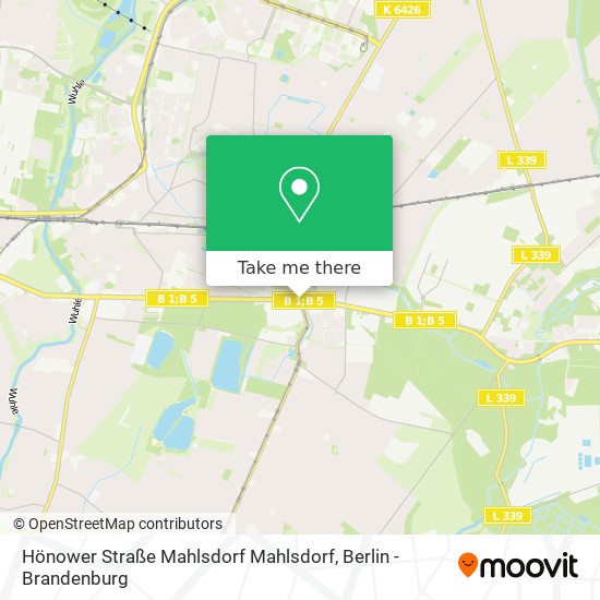 Карта Hönower Straße Mahlsdorf Mahlsdorf