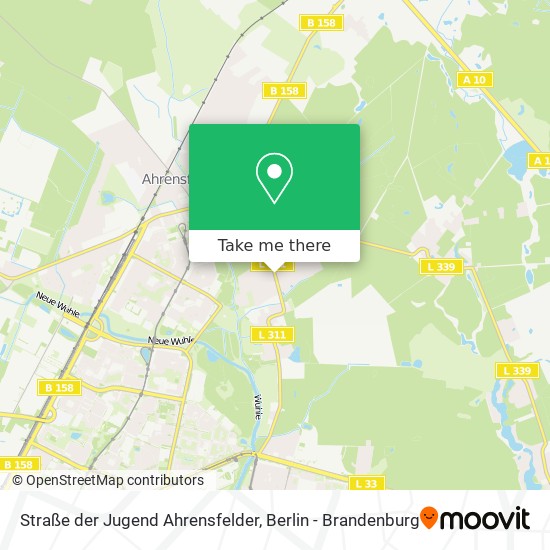 Карта Straße der Jugend Ahrensfelder