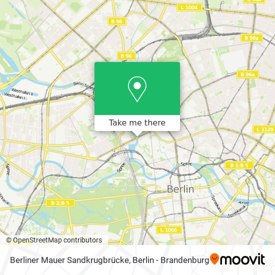 Berliner Mauer Sandkrugbrücke map