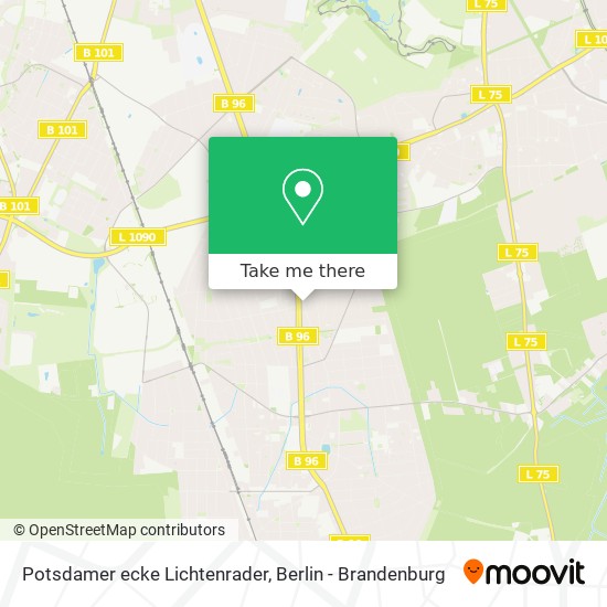 Potsdamer ecke Lichtenrader map