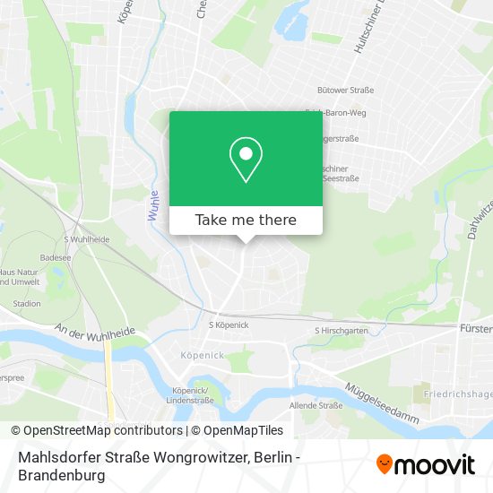 Карта Mahlsdorfer Straße Wongrowitzer