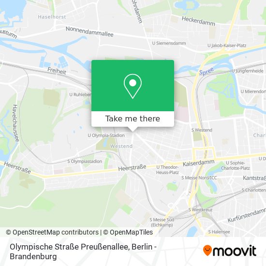 Карта Olympische Straße Preußenallee