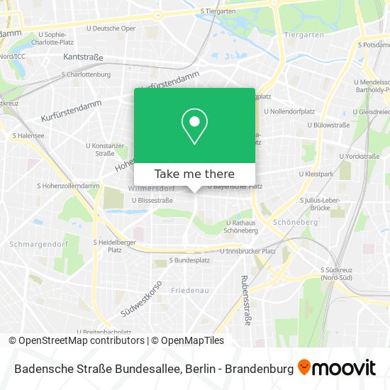 Карта Badensche Straße Bundesallee