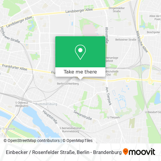 Карта Einbecker / Rosenfelder Straße