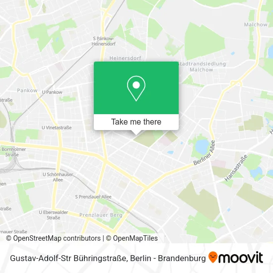 Карта Gustav-Adolf-Str Bühringstraße