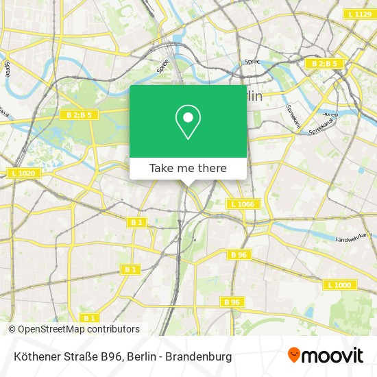 Köthener Straße B96 map