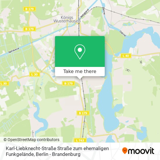Karl-Liebknecht-Straße Straße zum ehemaligen Funkgelände map