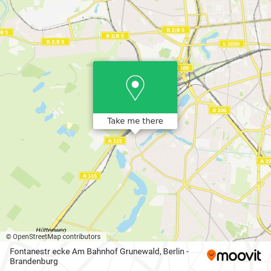 Fontanestr ecke Am Bahnhof Grunewald map