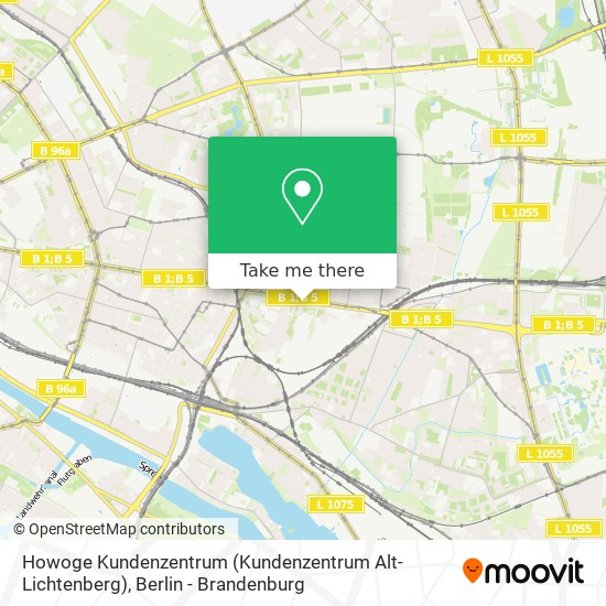 Howoge Kundenzentrum (Kundenzentrum Alt-Lichtenberg) map