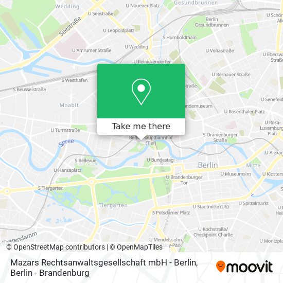Карта Mazars Rechtsanwaltsgesellschaft mbH - Berlin
