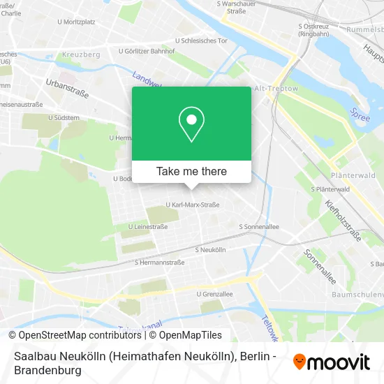 Карта Saalbau Neukölln (Heimathafen Neukölln)