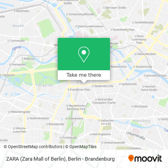 ZARA (Zara Mall of Berlin) map