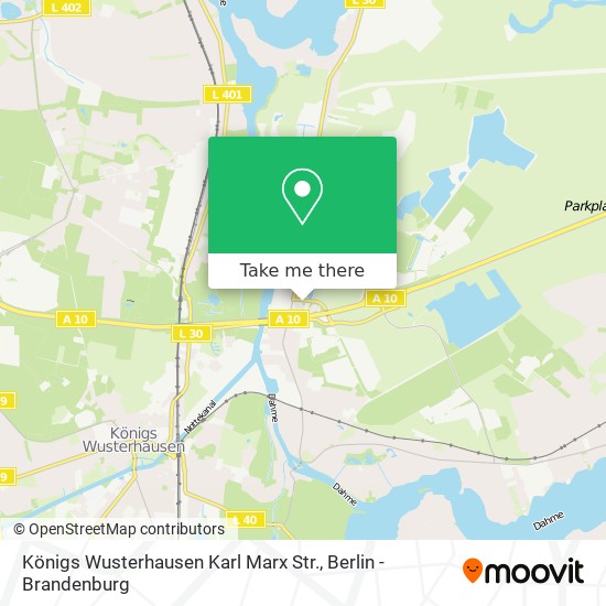 Königs Wusterhausen Karl Marx Str. map