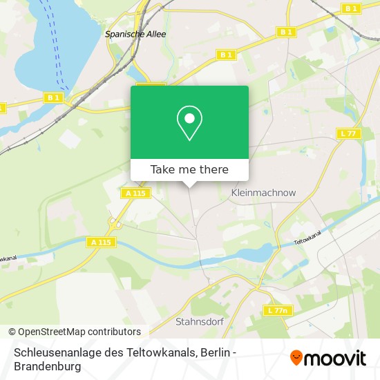 Schleusenanlage des Teltowkanals map