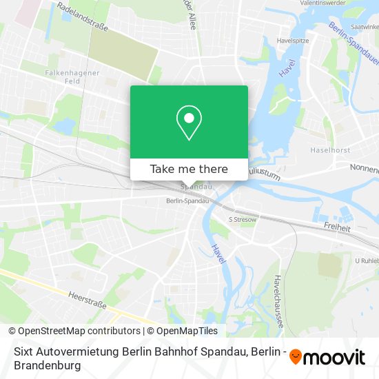 Карта Sixt Autovermietung Berlin Bahnhof Spandau