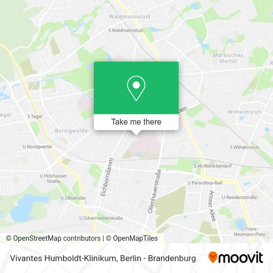Карта Vivantes Humboldt-Klinikum