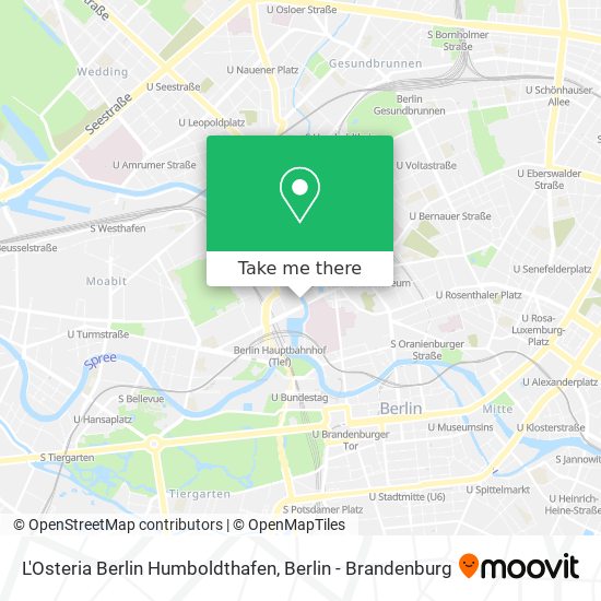 L'Osteria Berlin Humboldthafen map